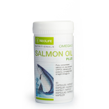 Omega-3 Salmon Oil Plus, kosttilskudd, fiskeolje